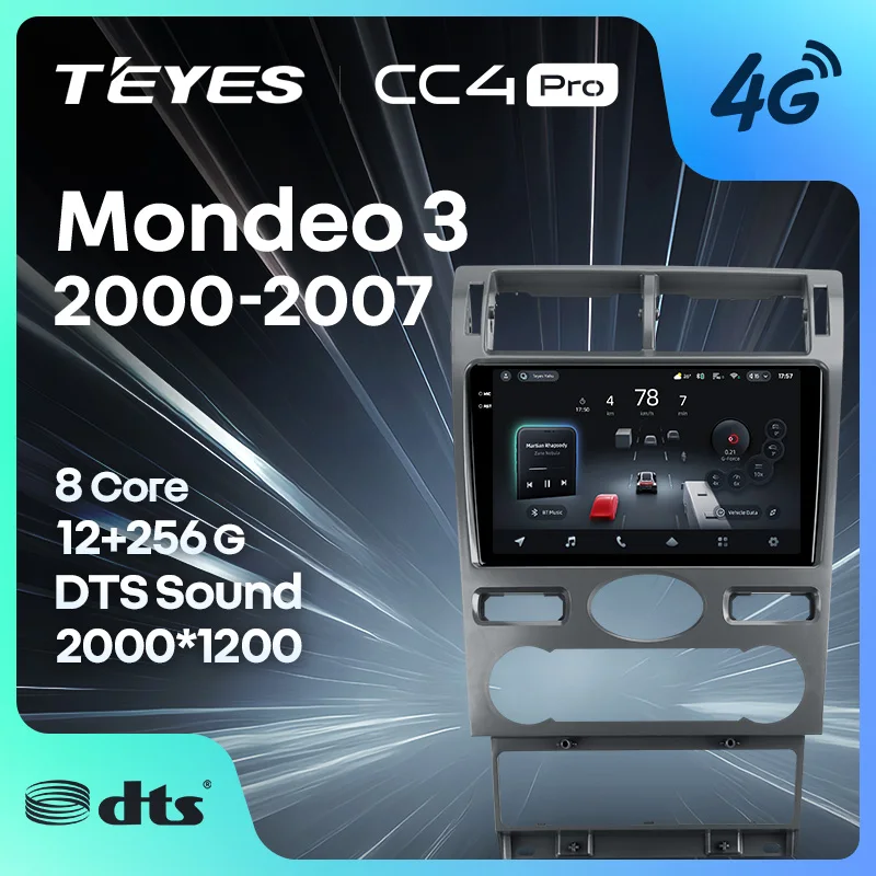 

TEYES Тиайс CC4 PRO Штатная магнитола For Форд Мондео 3 For Ford Mondeo 3 2000 - 2007 автомагнитола 2 DIN DVD GPS CarPlay Android Auto мультимедиа автомобиля головное магнитола