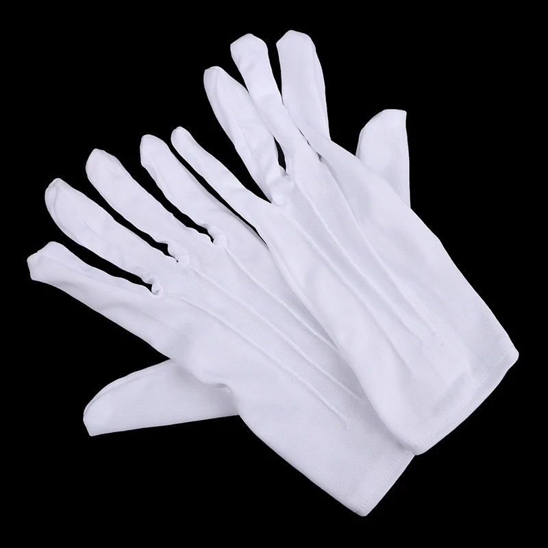 

1pair White Cotton Gloves Formal Tuxedo Uniform Gloves Honor Guard Parade Ceremony Costume Cosplay Coin Jewelry Butler Gloves