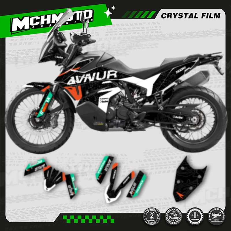 

MCHMFG Custom Team Motorcycle Graphics Background Decals Stickers Kit for KTM 2019 2020 2021 2022 ADV790 R