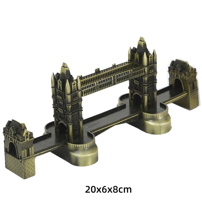 Metal London Tower Bridge Model London UK Landmark Building Tourist Souvenir Home Room Office Desk Decoration Accessories Gifts