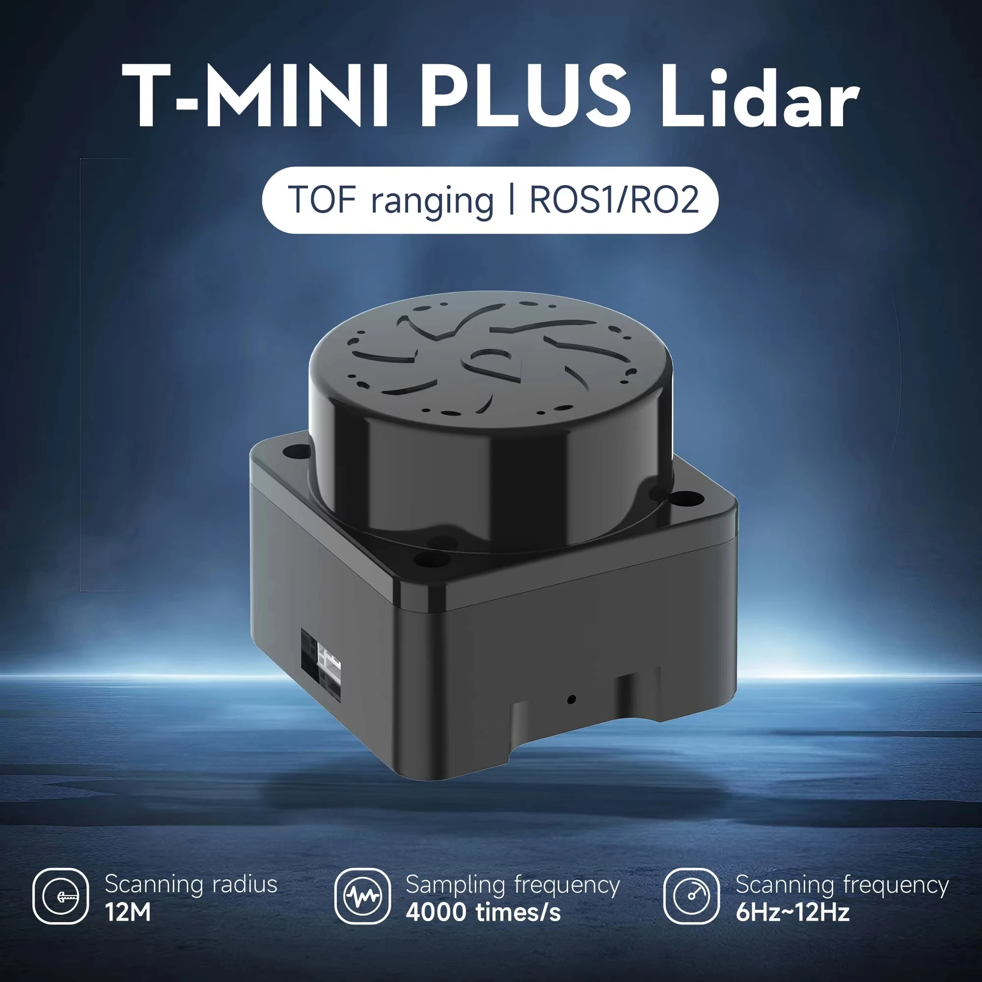 YDLIDAR T-mini PLUS TOF Lidar Sensor Module 12M Ranging Range Support ROS1/ROS2 For Robot Mapping Navigation Obstacle Avoidance