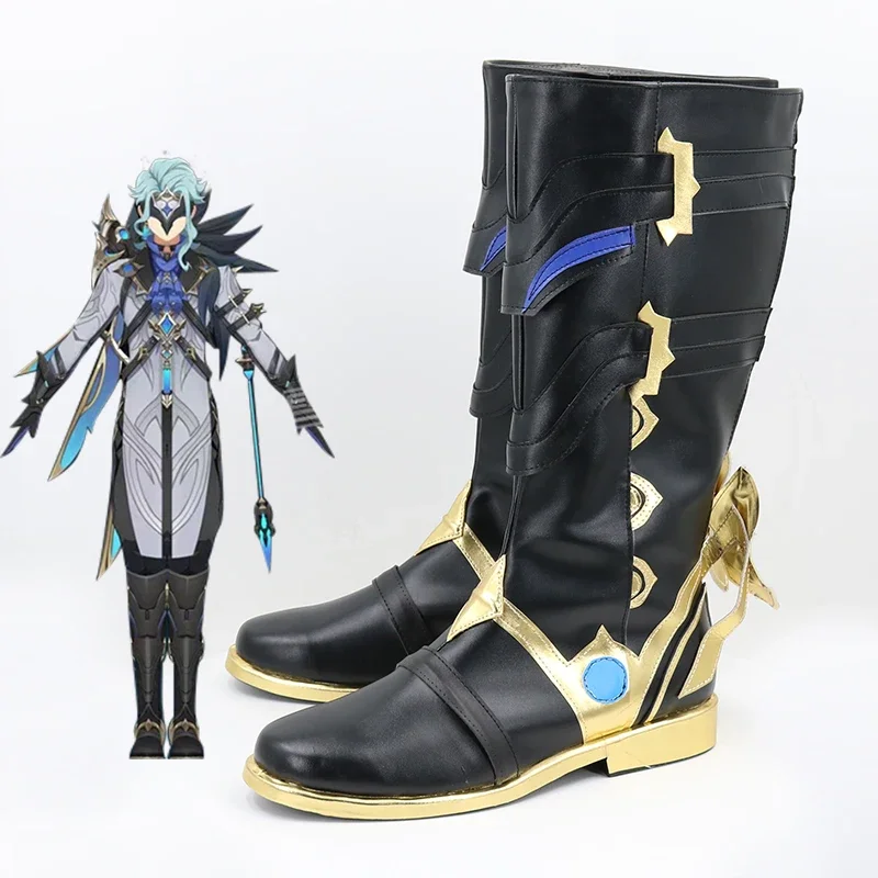 New Game Genshin Impact Snezhnaya Fatui Dottore Cosplay Boots Shoes Adult Halloween Party Costume Accessories