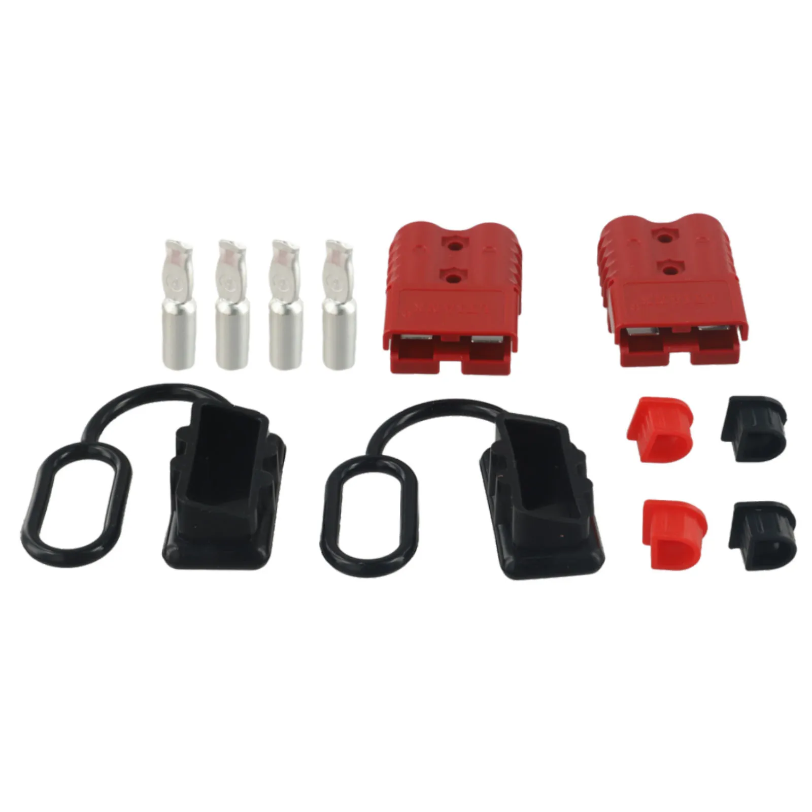 2PCS Connector Set with Covers 120A 600V for Battery Terminals in Heavy Duty Trucks Buses and Marine Applications