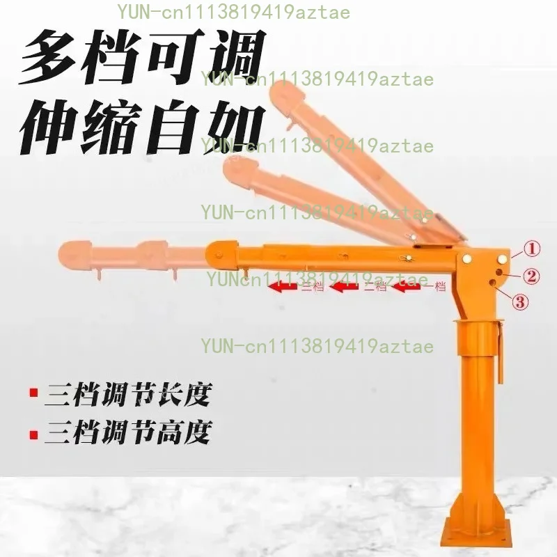 48v vehicle mounted 12v accompanying crane 24V out-door 220V small cantilever crane 2-ton rack truck lifting 1pc