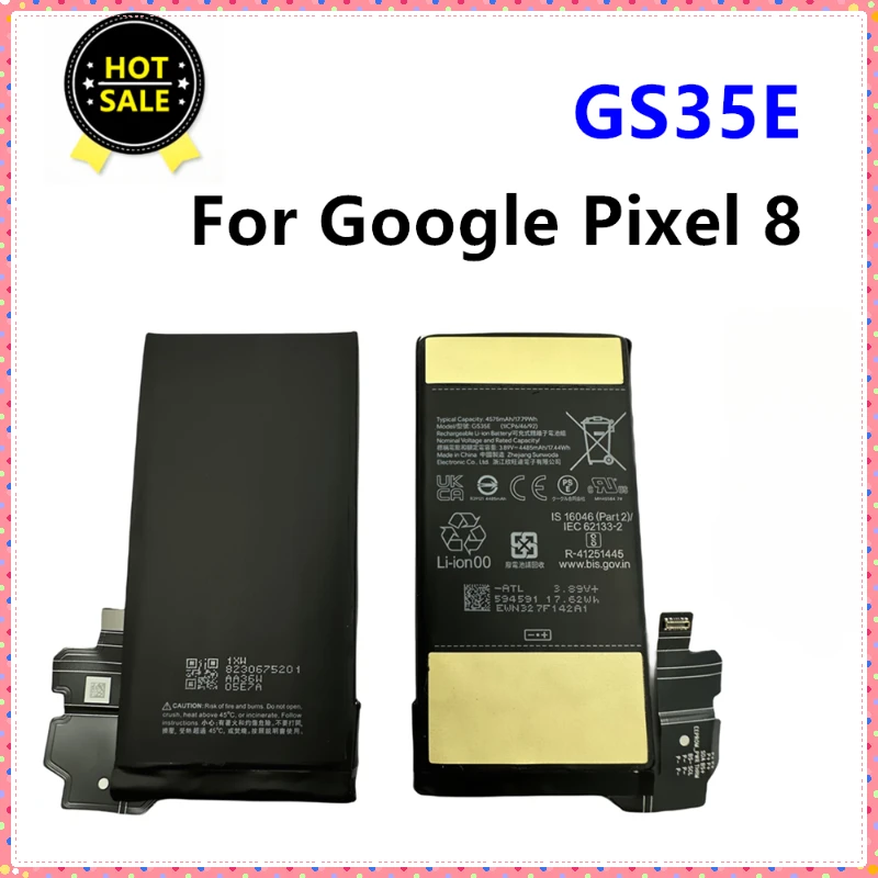 

Original GS35E Battery For Pixel 8 Phone Replacement Battery 4575mAh GS35E For Google Pixel 8 Mobile Phone Batteries