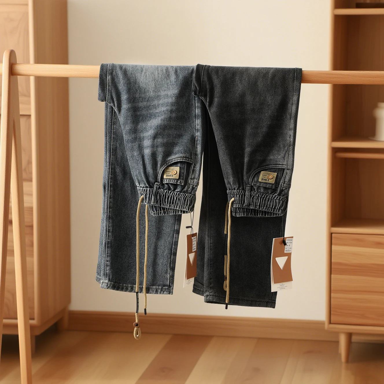 

Retro Loose Men's Straight Leg Jeans Casual Cotton Stretch Denim Pants Breathable Comfortable Fit for Autumn Faionable