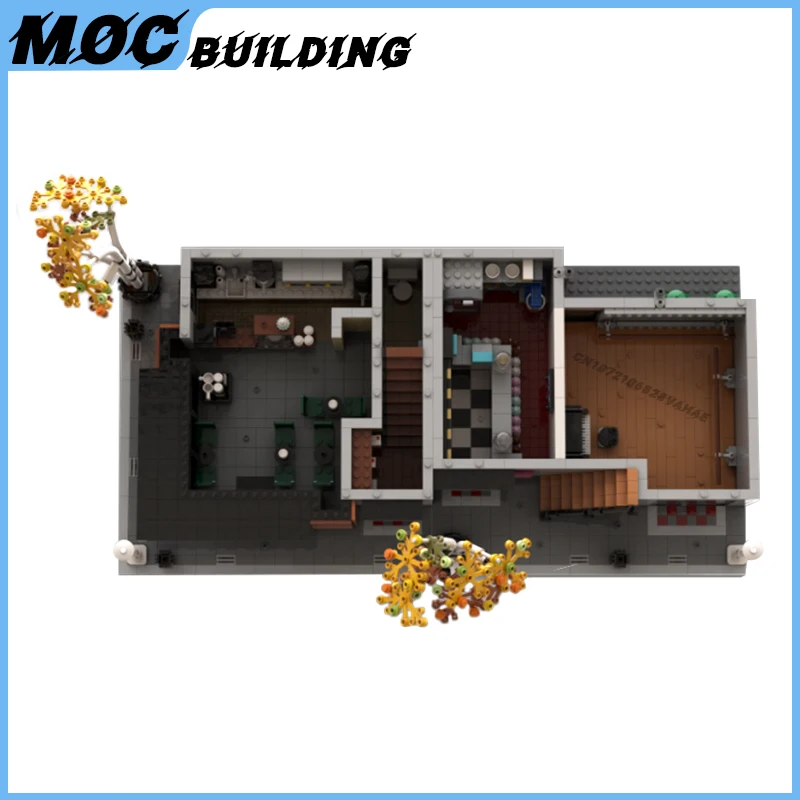 MOC Building Blocks City Street View Model Modular Downtown Lofts DIY Assembly Bricks Creative Construction Toys Collection Gift