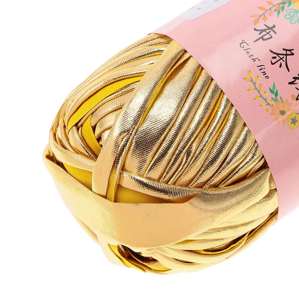 Novel Functional Imitation Leather Crochet Yarn Magic Color Shiny Yarn Ball Sewing For Bag Blanket DIY Hand Knitting For T-Shirt