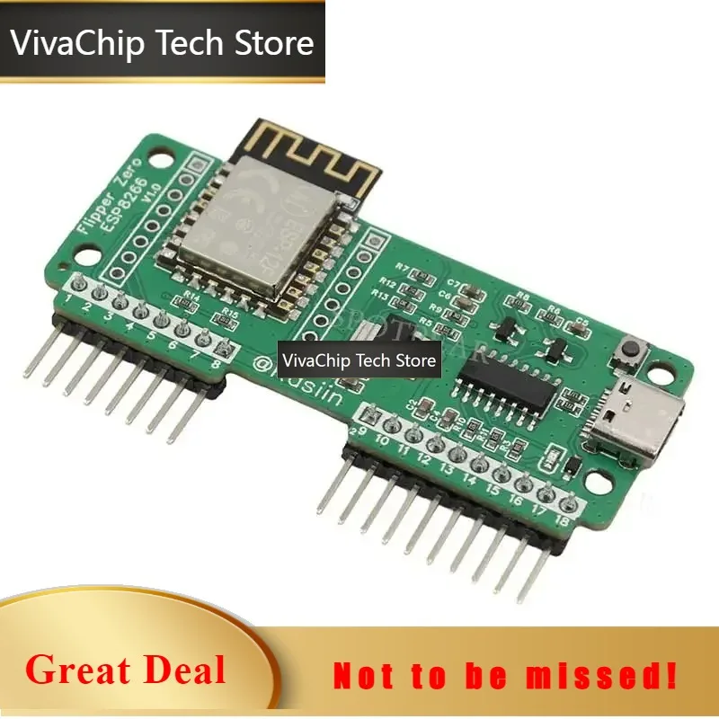 VivaCTFlipper Zero ESP8266 Deauther Module-WiFi Pen Test Tool With V2 Firmware NodeMCU Compatible Wireless Security Scanner Pack