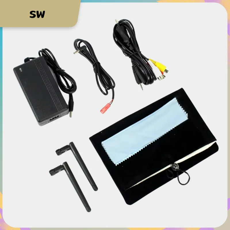 

5,8G FPV DVR LS5802D 7-дюймовый ЖК-монитор 5802D Встроенный двойной приемник и аккумулятор 800*480 для RC FPV Drone Quadcopter