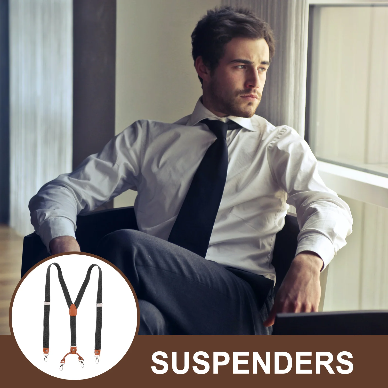 Overalls Clip Mens Suspender Accessories Clips Suspenders with Elastic Pant Band Strap Men'