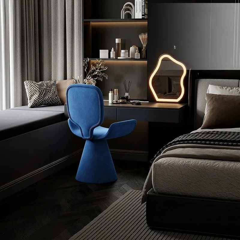 Orange Designer Makeup Vanity Chair Nordic Upgrade Cute Luxury Makeup Vanity Chair Black Narrow Silla Tocador Bedroom Furniture