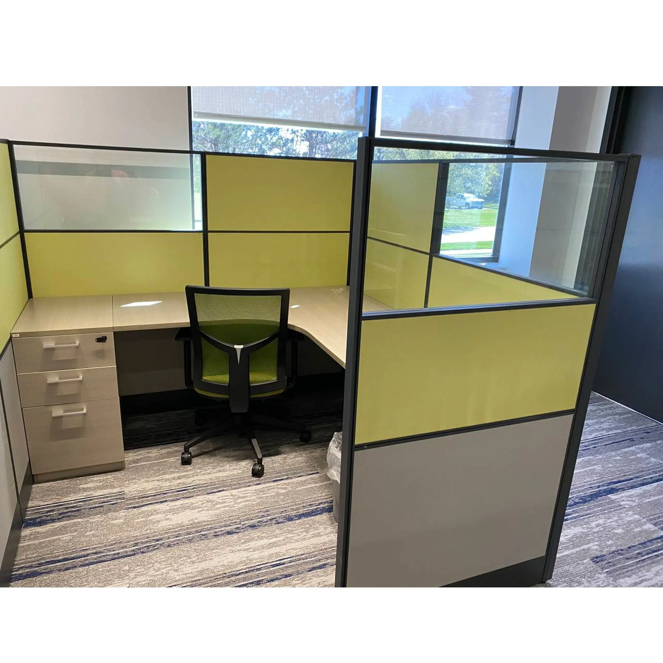 USA office project furniture solution office cubicle desk with high partition