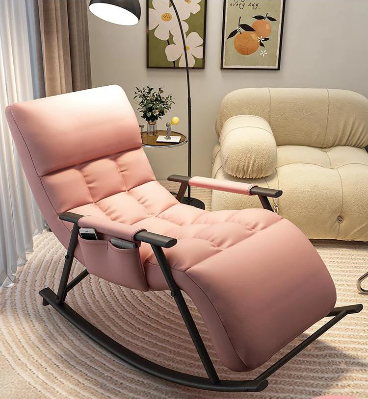 

Bedroom Reclining Sleepable Backrest Chair Adult Recliner Lazy Sofa Balcony Living Room Leisure Rocking Chair Lunch Break Chair