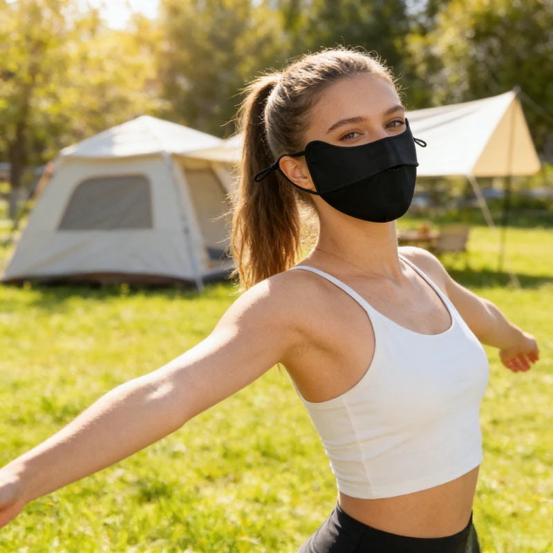 Summer Ice Silk UV Protection Mask for Women - Lightweight, Breathable, Windproof, and Cool for Outdoor Cycling