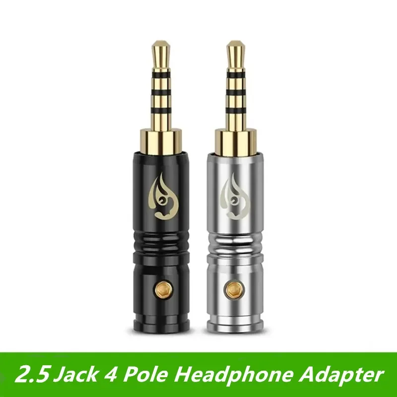 Conector de Audio estéreo de 4 polos de 2,5mm, Conector de cable chapado en oro de 2,5 MM, adaptador de actualización de empalme para auriculares HiFi DIY