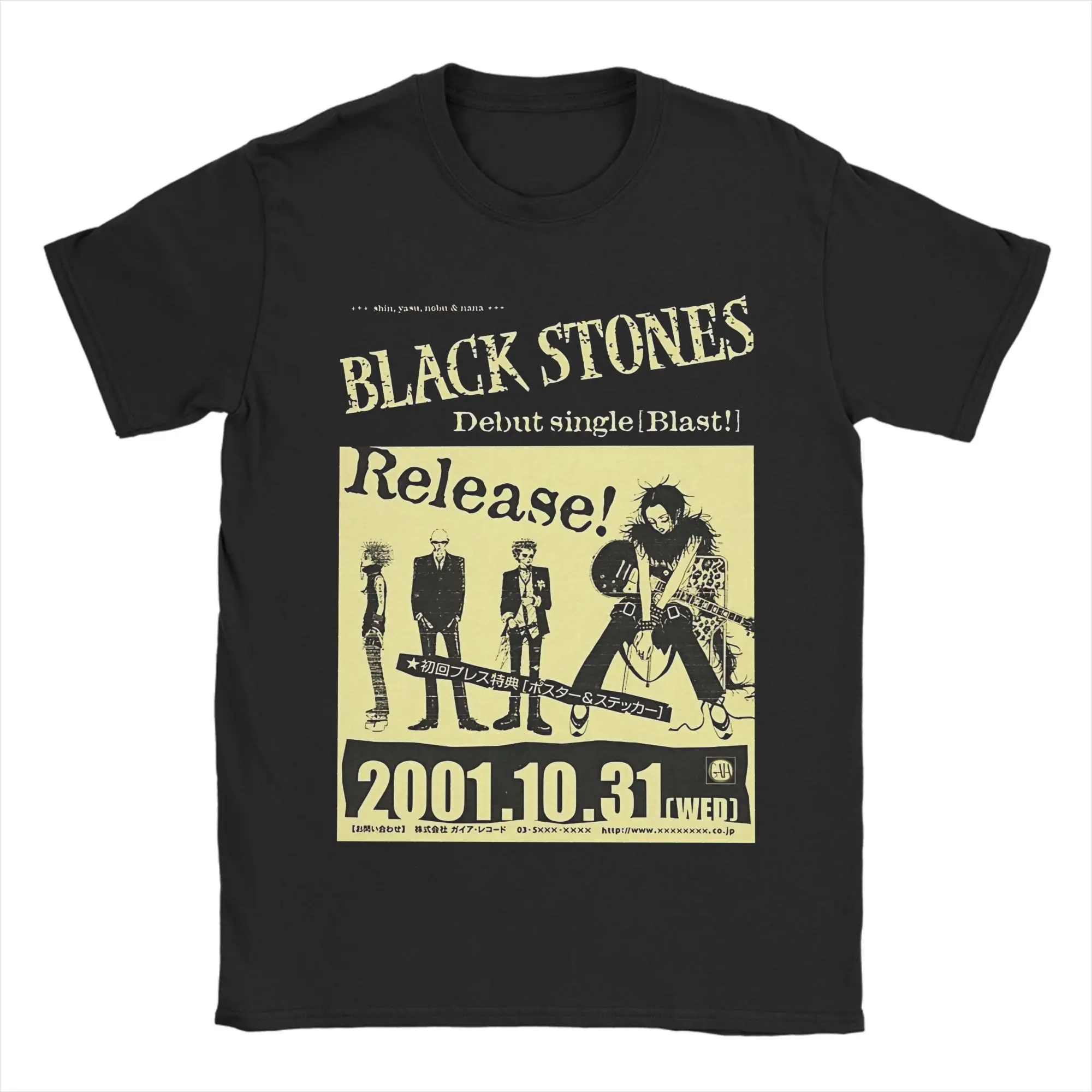 

Anime Nana Osaki T-Shirt Summer Hippie T-Shirts Men Cotton O Neck Plus Size Clothes Short Sleeve Streetwear Tops