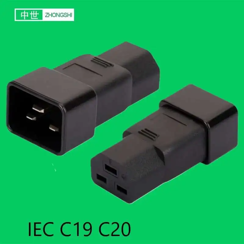 

PDU UPS IEC320 Male C19 Socket To Female C20 Plug Converter AC Power Adapter Connector