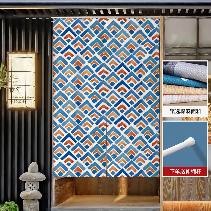 VIKAMA Half Door Curtain Divider Privacy No Drill Japanese Room Kitchen Bedroom Bathroom Decor Linen for