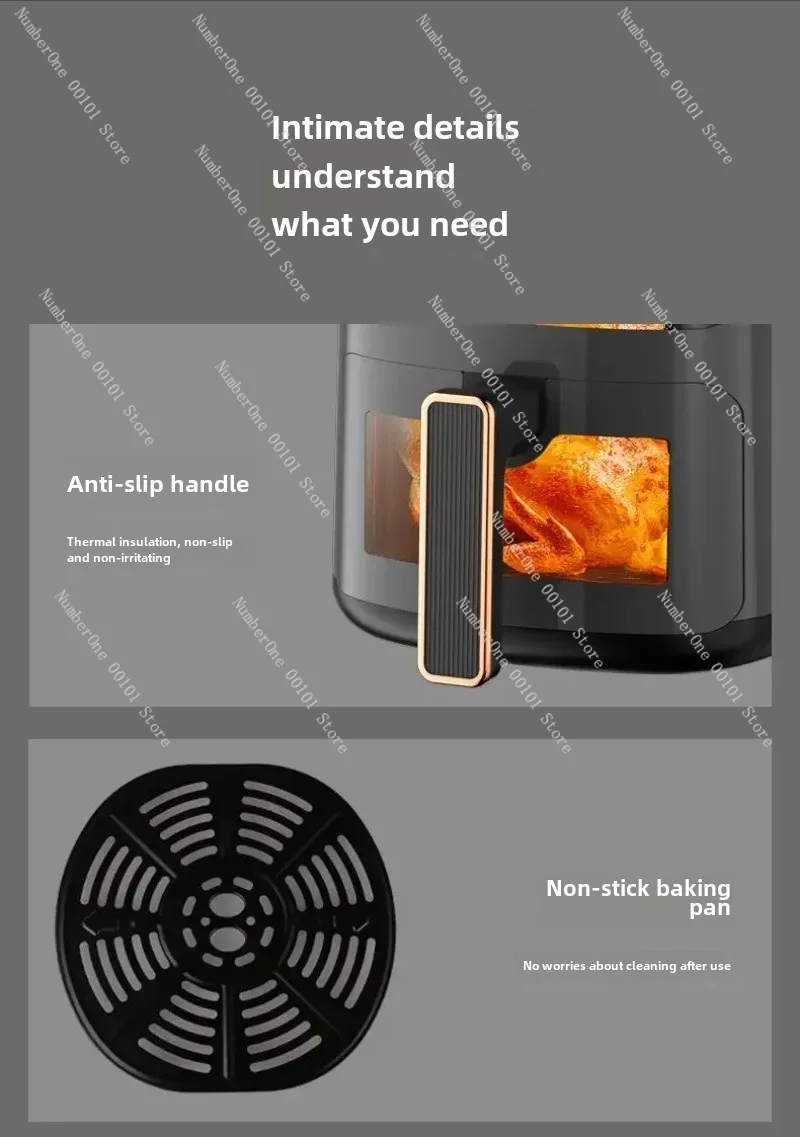 Air fryer - Household. New. Visual. Large-capacity. Smart reservation. Multi-functional. Electric fryer/oven.