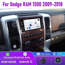 4+64GB For 2009-2012 Dodge RAM 1500 Apple Carplay Android Auto Car Stereo Radio FM GPS Navi Head Unit