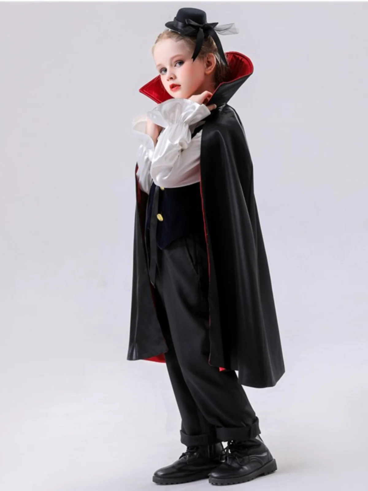 loween Children's Costume Girls  Performance Robe Witch Stage Performance Dr up Polyester Fiber Summer New Arrival