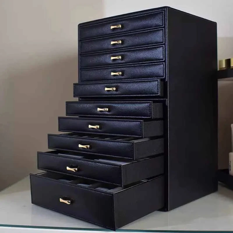 Luxury Ring Bracelet Storage Necklace Accessories Jewelry Box Divided Compartment Organizer Boxes