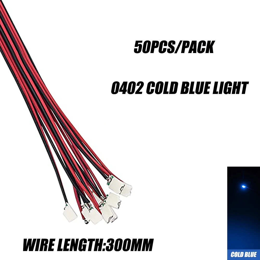 50 Teile/beutel 0402 0603 DIY SMD Lampe Wired Micro Litz Led Vorgelötet Chip Wired 3V Eisenbahn Modell spielzeug Licht DIY Führt Drähte 30cm