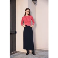 AP 2026 Women Washed Sweater Autumn and Winter Cable Sweater Stretch Skirt and Fashion Leather Skirt - Image 5