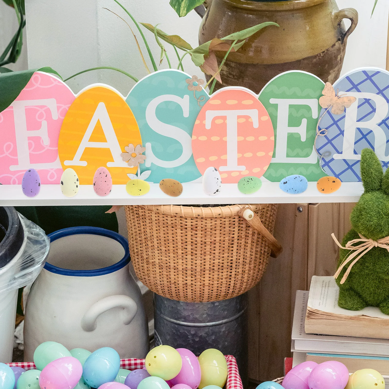 

200Pcs Easter Foam Eggs Colorful Artificial Decorations DIY Easter Craft Home Garden Party Supplies Craft Foam Eggs