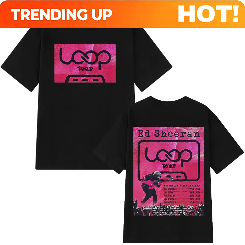 Customization Ed Sheeran Loop Tour Australia And New Zealand 2026 Tour T Shirts Men Women Aesthetic T-shirt Summer Casual T-shir