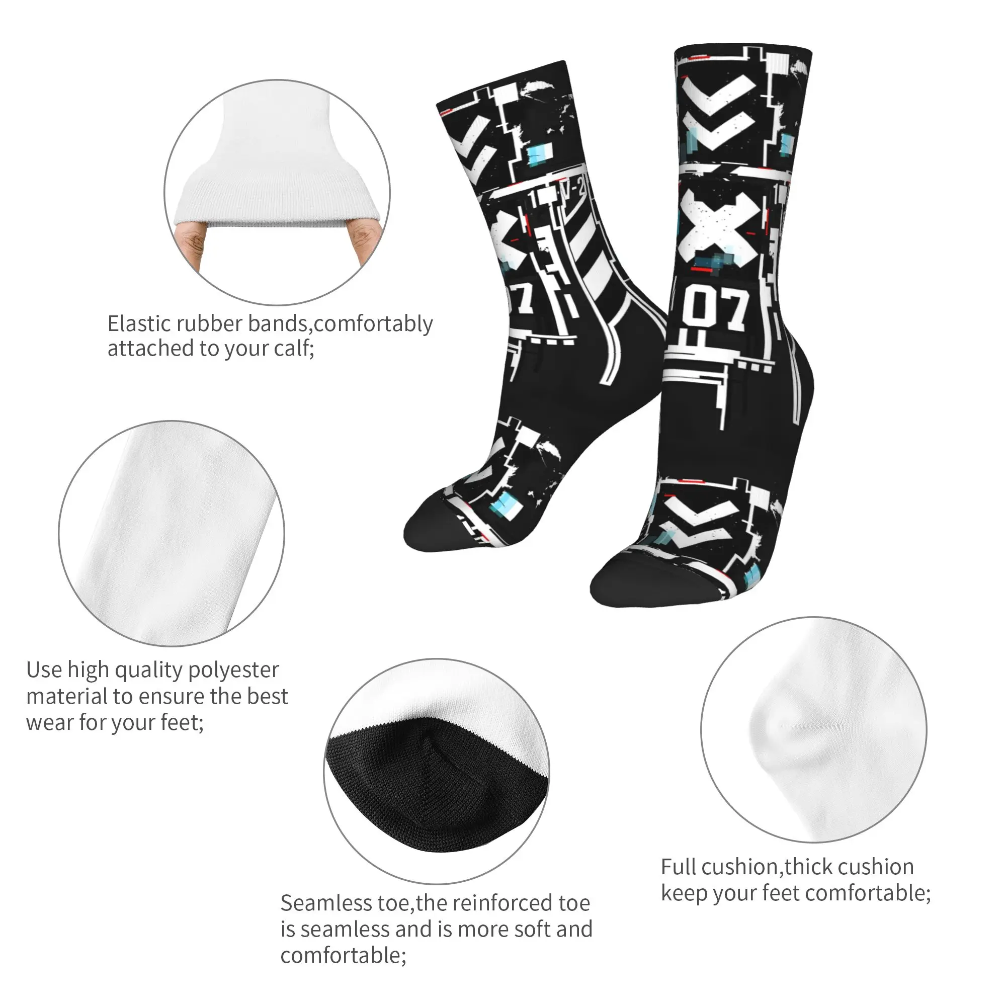 Custom Cool Tokyo Techwear Socks Women Men Warm 3D Printed Tech-Inspired Style Sports Basketball Socks