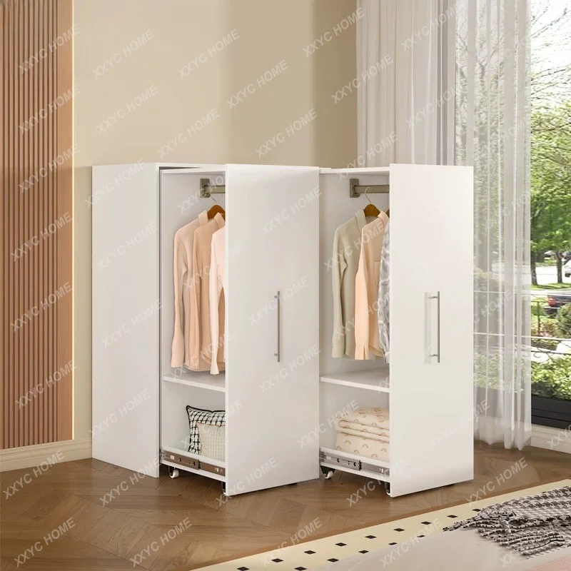 Pull-out and deepen wardrobe household simple ultra-narrow push-pull cabinet