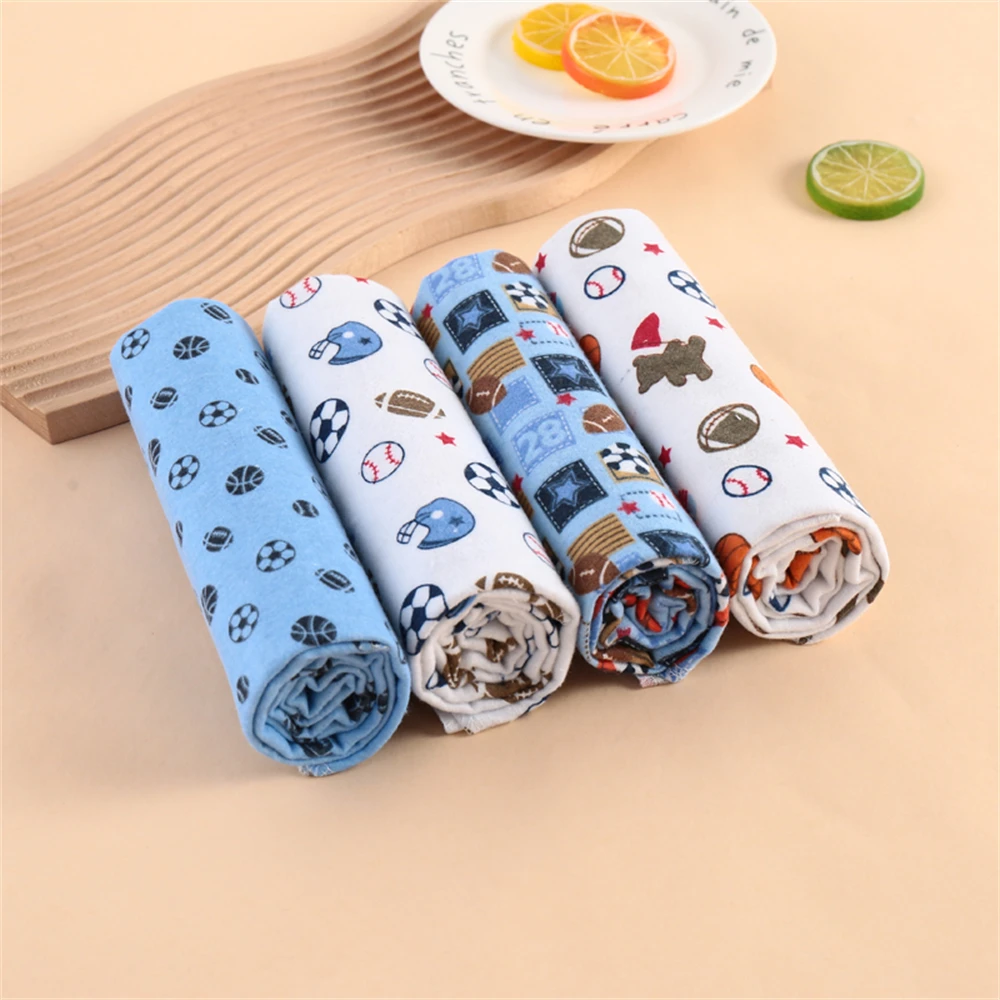 4Pcs Neutral Baby Swaddle Blanket Set, Simple Design