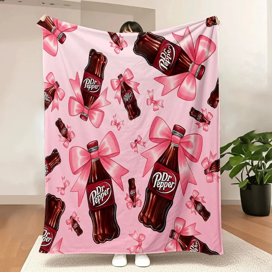 Manta única con estampado Dr. Pepper, manta ultrasuave y cómoda para sofá o cama, lavable a máquina, regalo Ideal para hombres y mujeres, lindo