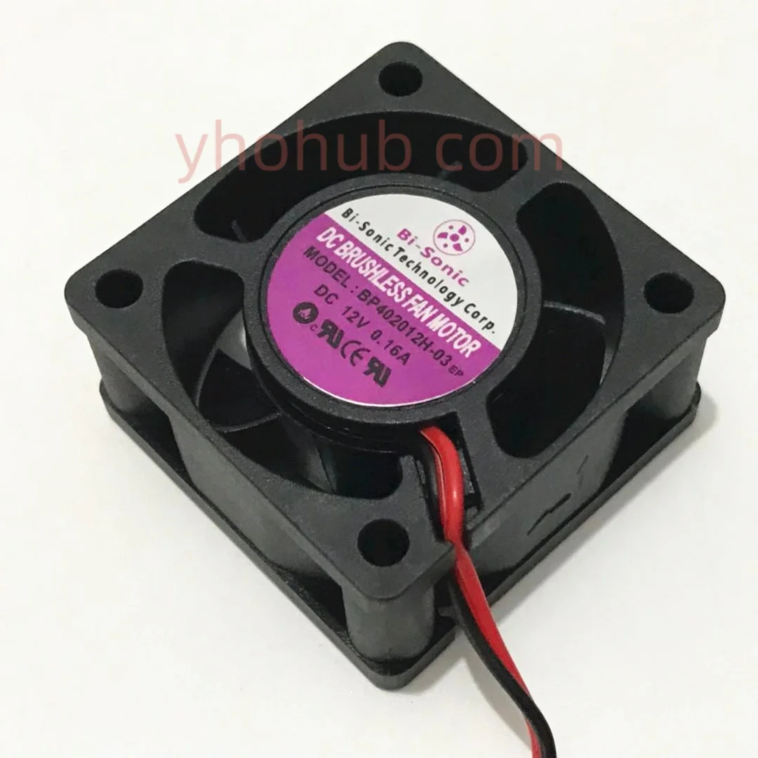 

Bi-Sonic BP402012H-03 DC 12V 0.16A 40x40x20mm 2-проводной Вентилятор охлаждения сервера