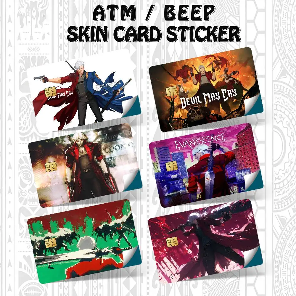 كارتون الشيطان قد يبكي 2025 بطاقات الائتمان البنك حافلة تمرير ملصقات ديكور رائع مقاوم للماء 4 قطعة بطاقة #1