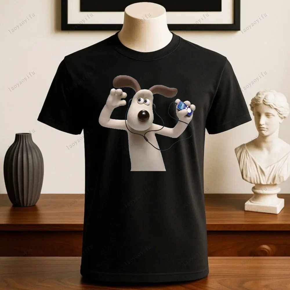 

Wallace and Gromit Printed T-shirt Tops Cartoon and Anime Printed T-shirt Unisex Printed T-shirt Tops Vintage Fashion Streetwear