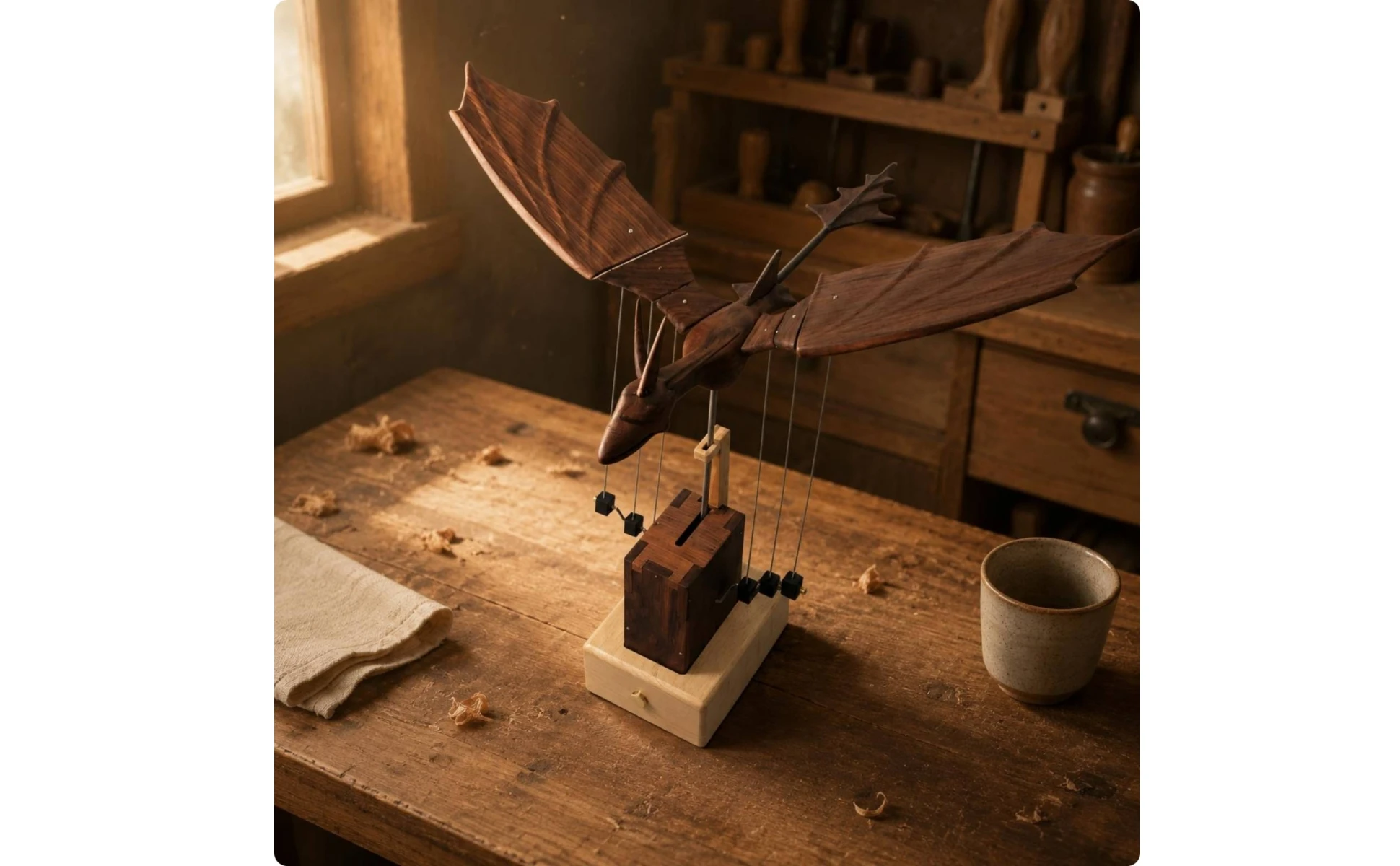 Wooden Dragon Statue Walnut Finish Wooden Dragon Figurine Table Ornament Handmade Home Decor Artistic Design for Office, Shelf Wooden Dragon Statue Walnut Finish Wooden Dragon Figurine Table Ornament Handmade Home Decor Artistic Design for Office, Shelf