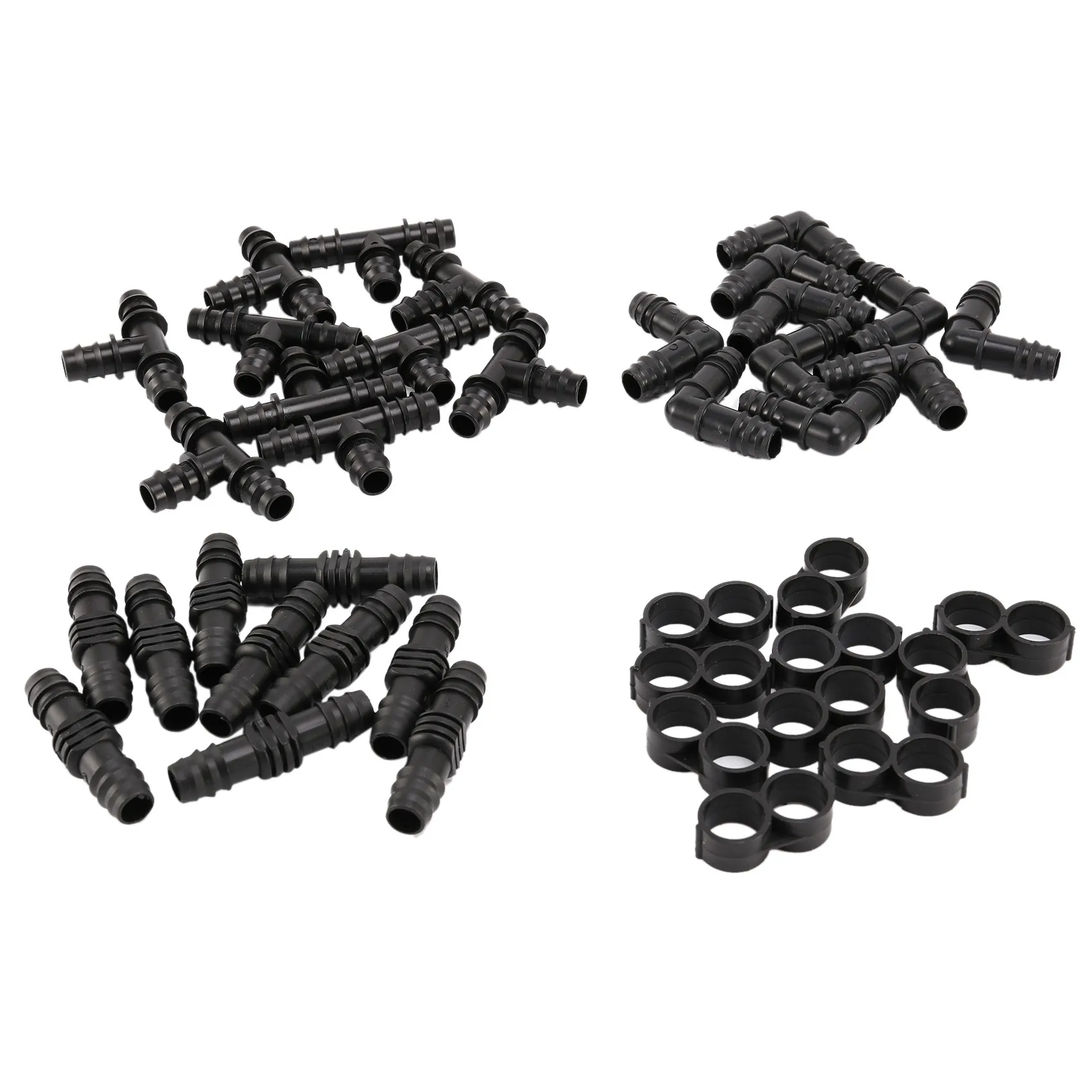 SLQZT Irrigation Fittings Kit for 1/2 inch Tubing- Barbed Connectors ( 16mm .520 ID)Drip or Sprinkler Systems