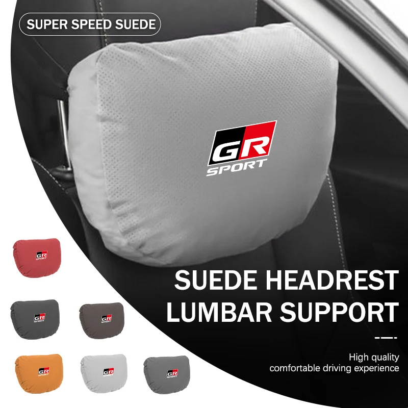 Car Headrest Comfortable Anti-fatigue Lumbar Cushion Suitable For Toyota GR Sport Gazoo Racing Yaris 86 Corolla Hilux Supra