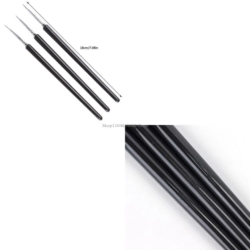 

3 Pieces Premium Art Liner Brushes Sets Perfect for