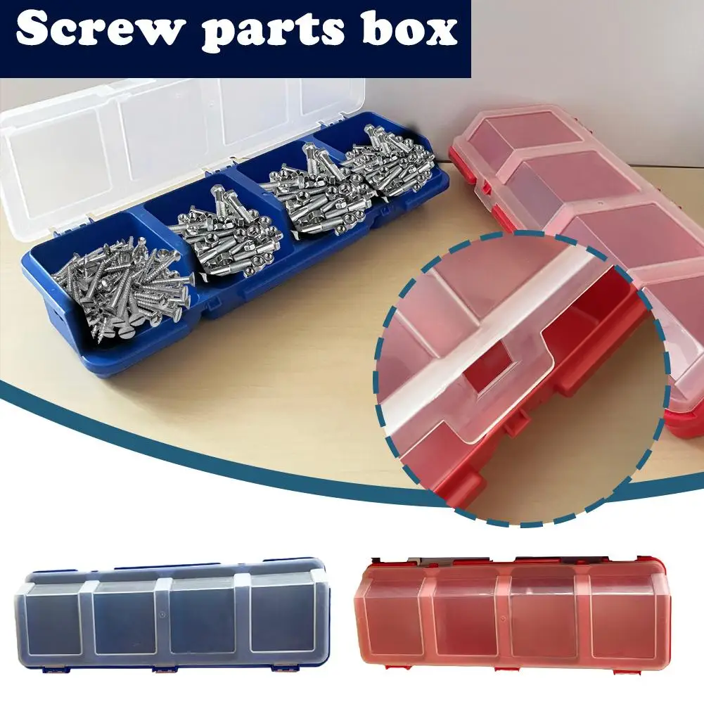 4-compartment Parts Storage Box Small Classification Screw Hardware Accessories Box Tool Organizer For Woodworking Electric W1R0