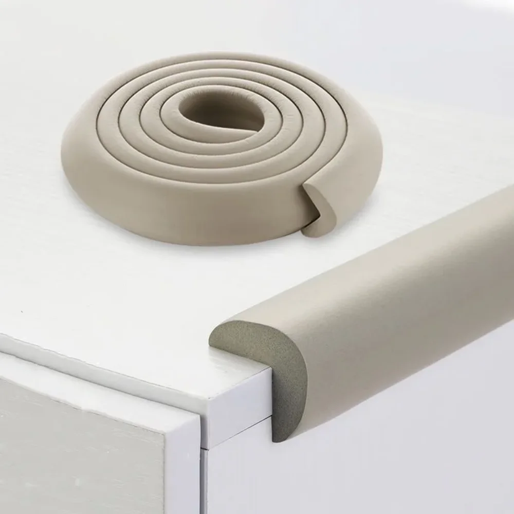 2M/78.74in Soft Safety Desk Table Edge Guard Strip Security L-ShapedProtection Bumper Edge Angle Home Anti-collision Strip