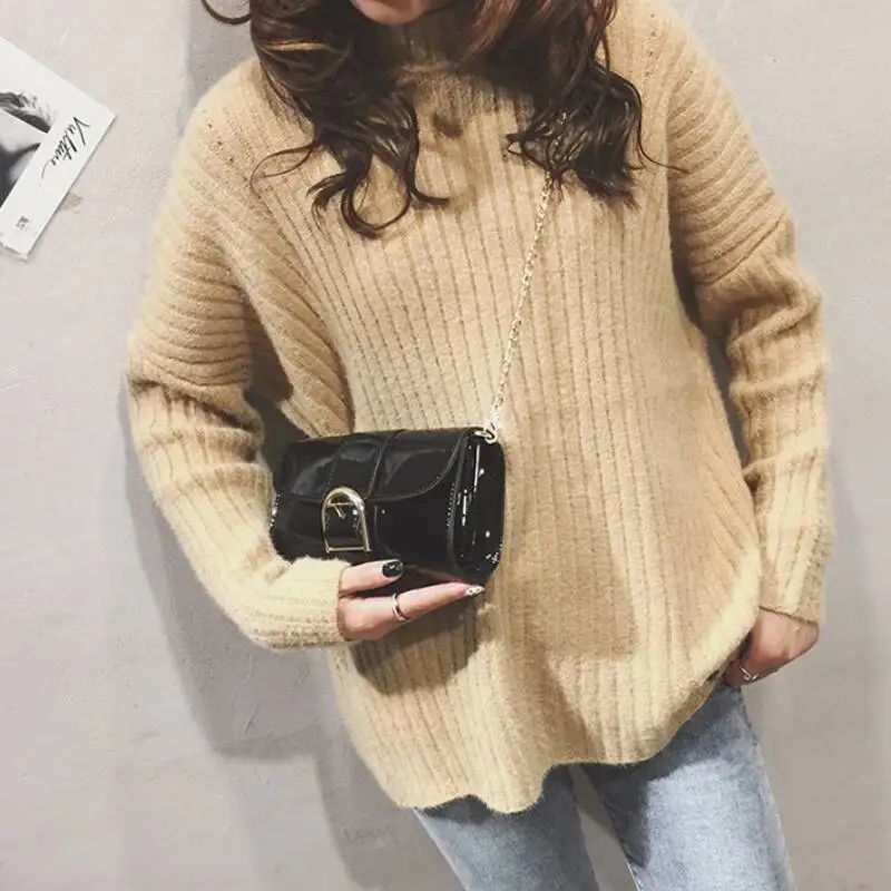 Patent Leather Elegant Fairy Mini Handbags Y2k Aesthetic Women Chain Shoulder Bag Design Chic Office Lady Crossbody Bags