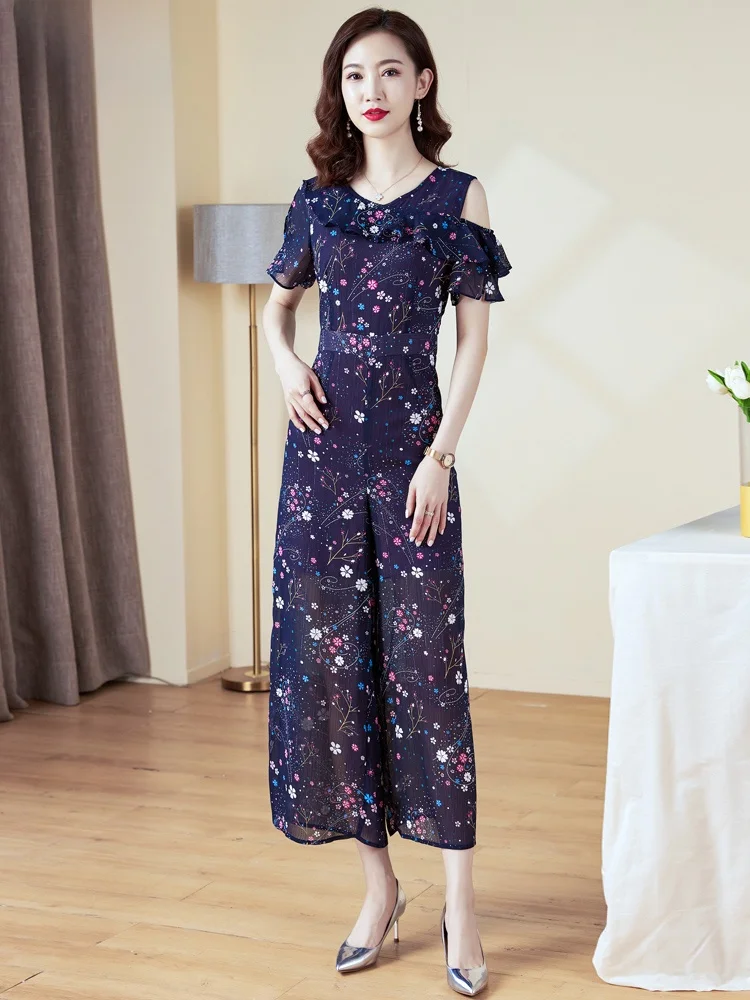 

Сексуальные цельные летние брюки с высокой талией, новые женские повседневные широкие брюки, юбка с девятью точками, полиэфирное волокно, для поездок на работу Sle