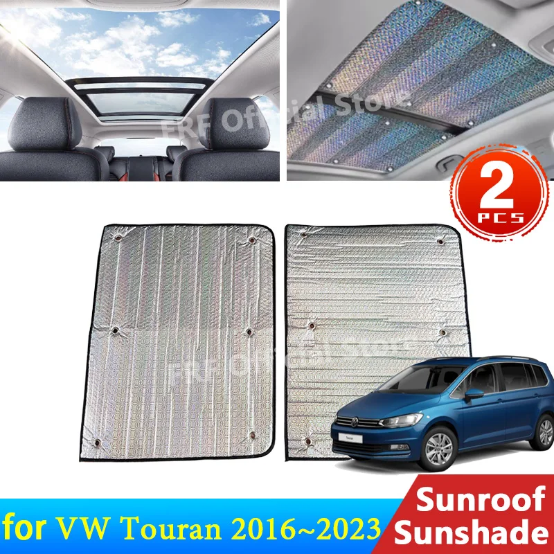 

2x for Volkswagen VW Touran 5T MK2 2016~2023 2022 2019 2018 2017 Car Sunroof Sunshade Roof Sunscreen Heat Insulation Windscreen