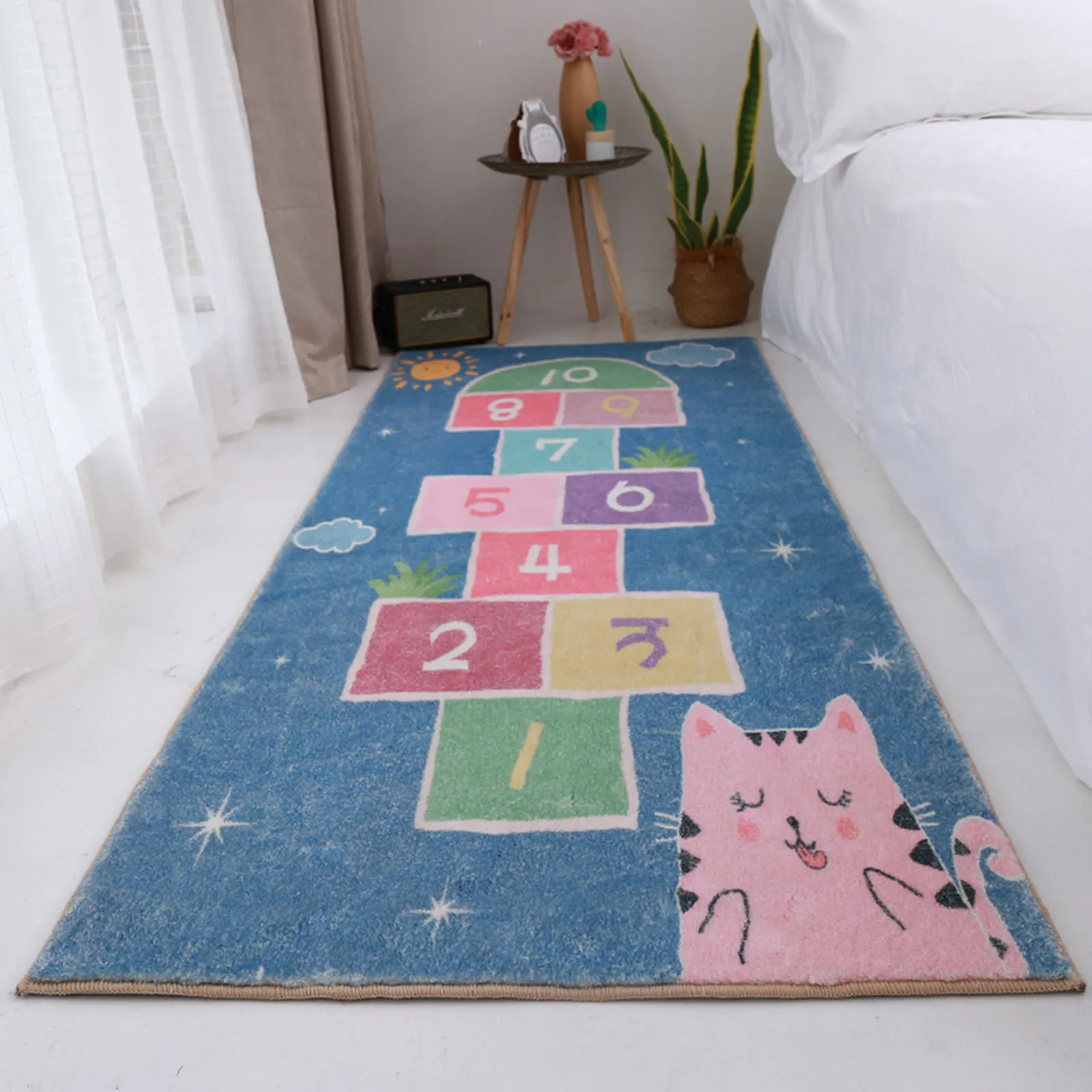 Slip Children Mat House Climbing Jumping Play Mat Mat Interesting Carpet Home Decor Cold Throw Blanket