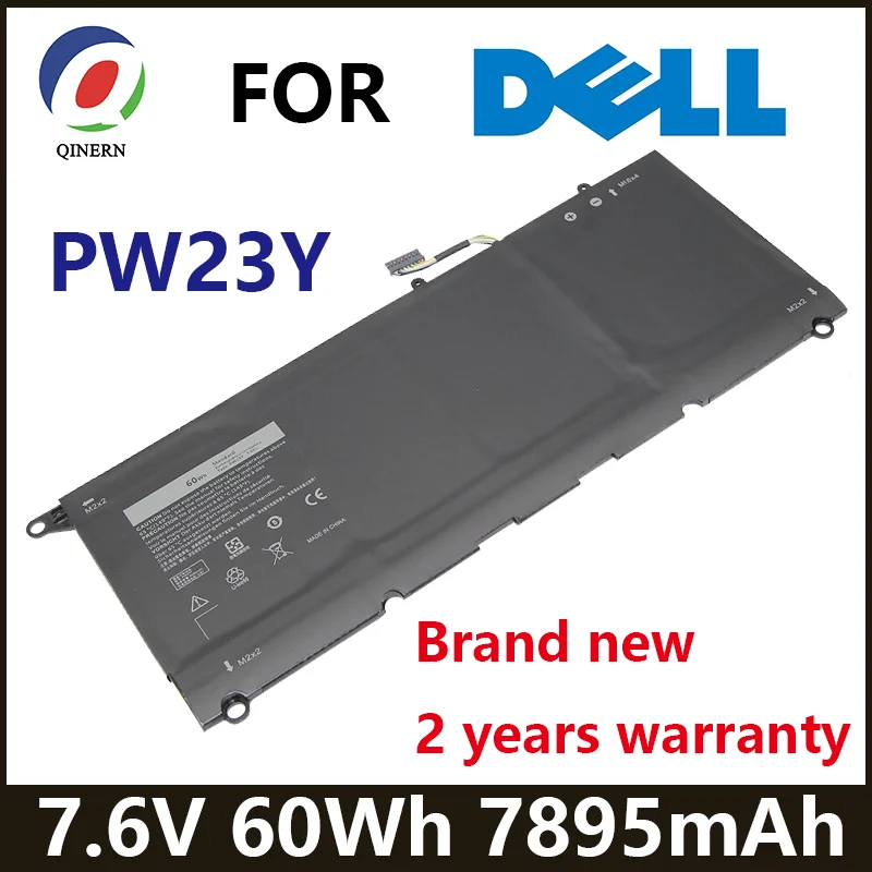 

PW23Y 60Wh 7.6V Laptop Battery For DELL XPS 13 9360 9350 13D 9343 RNP72 JD25G JHXPY RWT1R P54GTP1GT 5K9CP DIN02