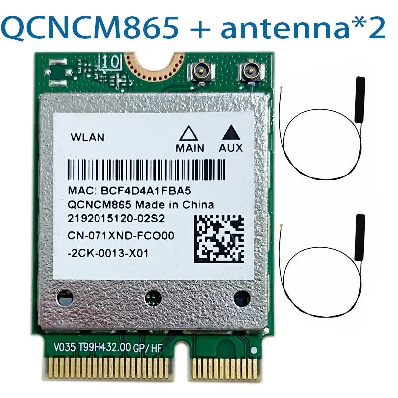 Wi-Fiコンボモジュール,Bluetooth 5.3,wi-fi 7,qcncm865,wi-fi 6e,6 802.11ax,qcncm865,最大5.8 gbps,4k qam